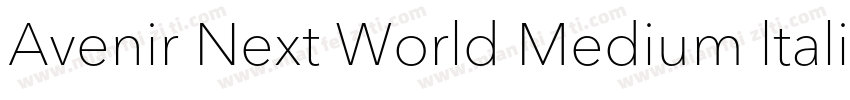 Avenir Next World Medium ltalic字体转换